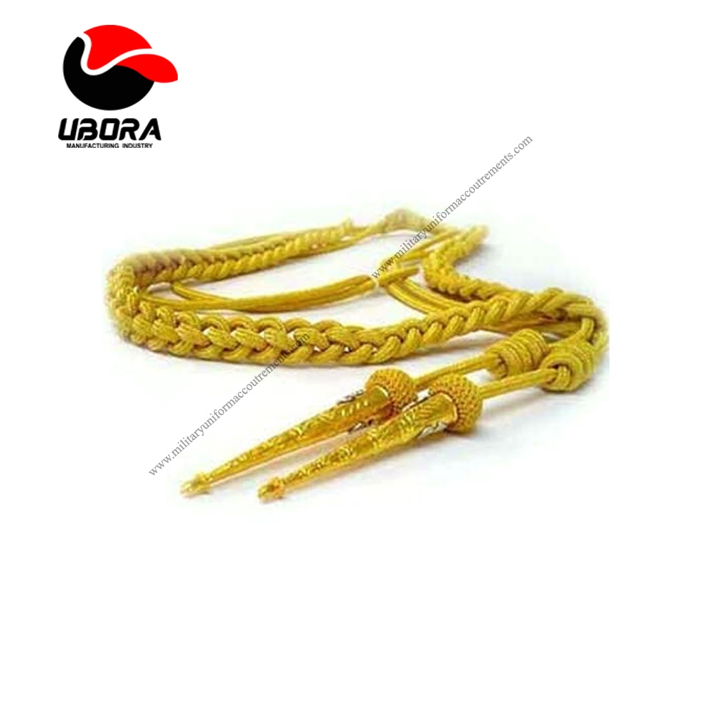 customized Aiguillettes Accessories US Braided Gold Shoulder Cords aiguilette, Customized aiguieltte
